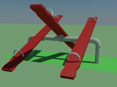 3d saw playground equipment model - see saw.max by Animation Anchor Line